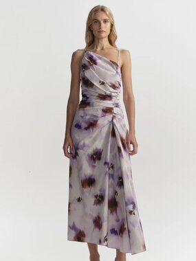 A.L.C. Juno Asymmetric Floral Midi Dress